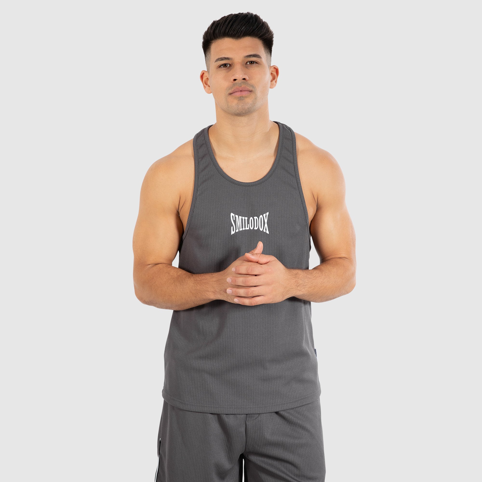 SMILODOX Herren Tank Top Stringer „Florian“ – Regular Fit, Modal-Baumwolle, Für Gym & Freizeit