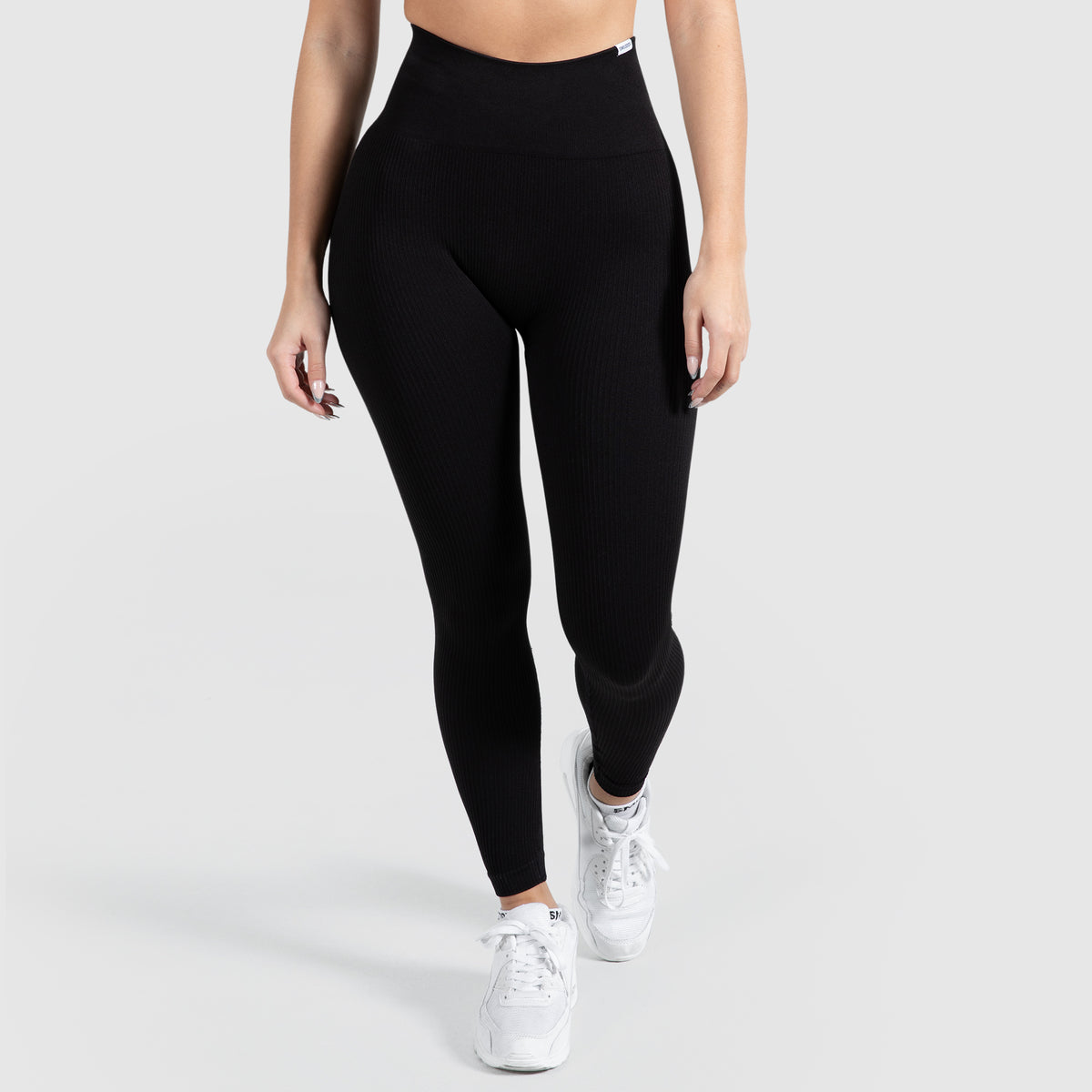 Kompression Leggings Amaze Ripp - Schwarz / XS